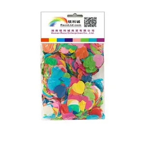 Custom Brandwerende Unfading Hart Ronde Vorm Tissue Confetti Papier
