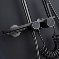Ensemble de douche moderne en laiton gris anthracite, chaud et froid, avec pomme de douche de qualité garantie pour hôtel - Vente en gros