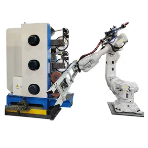 Flex Shaft Buffing Machine Heavy Duty 500kg 1000kg Robot Abrasive Belt Full Automatic Polishing Machine