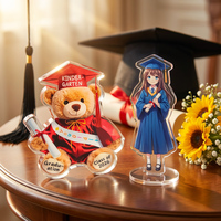 Cadeau de remerciement pour enseignants : Puzzle Ours, Plaque Acrylique avec Impression UV, Écologique, Souvenirs de Remise des Diplômes de la Classe 2026, Vente en Gros