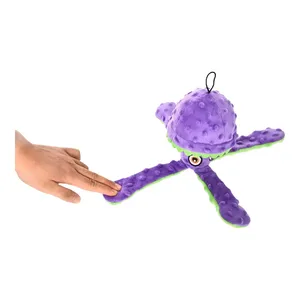 Petstar Customize Pet Toys Multi Colors Octopus Shape Squeaker Dog Plush Toys