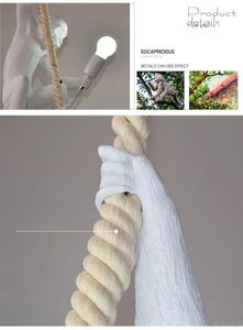 Trắng Khỉ Đèn Tường Với Dây Ổ Cắm Cắm Nhựa Nghệ Thuật Động Vật Đèn Tường Cho Trẻ Em Phòng Hành Lang Ban Công Phòng Ngủ Nhà Hàng - Product Image 3