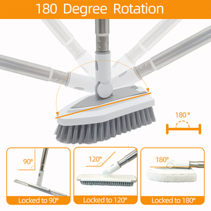 4 In 1 Home Hard Bristle Versatile Multi Purpose Corner Floor Gap Crevice Scrub <strong>Cleaning</strong> <strong>Brush</strong> Kit For Bathroom <strong>Cleaning</strong> - Product Image 5
