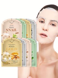 Factory Wholesale Luxury Facial Mask Skin Care Custom Anti-aging and Pore Refining Organic Skin Care Gold Aloe Snail Face Mask - Product Image 2