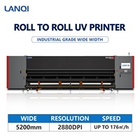 Impresora UV de Gran Formato LANQI 5200mm de Rollo a Rollo, Impresora de Doble Cara RG5300PRO+ para Impresión de Materiales Flexibles en Cajas de Luz