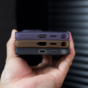 <b>PC</b> Corrugated Matte Stripes Translucent Phone Case for Samsung S26 S25 S24 S23 S22 Plus Ultra Magnetic <b>Wireless</b> Charge Cover - Product Image 4