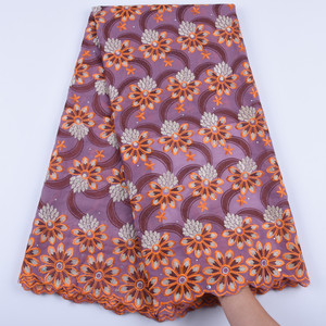 Tessuto di pizzo di cotone dal Design accattivante 2019 ultimo Design Swiss Voile con pietra svizzera pizzo in svizzera per 1675 di abiti da festa - Product Image 6