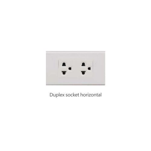 Duplex socket horizontal