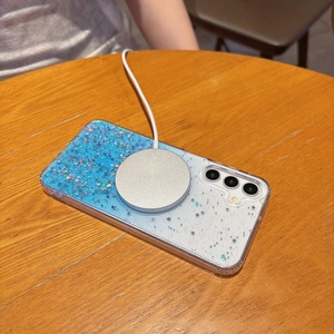 Cover Posteriore per <span class=keywords><strong>Samsung</strong></span> <span class=keywords><strong>Galaxy</strong></span> A15 A35 A55 A16 A26 A36 A56 A54 con Glitter e Stelle Brillanti, Gradiente Magnetico Antiurto - Product Image 5
