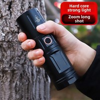 Lampe torche LED T40 en alliage d'aluminium haute puissance transfrontalière, rechargeable, ultra-lumineuse, pour l'extérieur, la recherche, l'aventure, le camping et la plongée