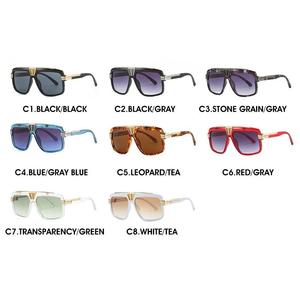 2023 rétro carré grande taille lunettes de soleil hommes populaires lunettes de soleil marque Design noir lunettes pilote lunettes Uv400 miroir - Product Image 6