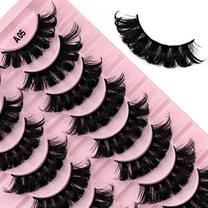 Pestañas Postizas de Estilo Europeo Americano, Tipo <span class=keywords><strong>Ruso</strong></span> DD, 10 Pares, Gruesas, Cruzadas, Tira Completa, Otros Materiales, Otros Tipos - Product Image 2