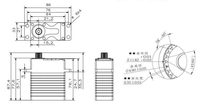 Moteur sans balais KST X30-28-180 à couple élevé, servo de 180 kg pour robots industriels et drones, alliage d'aluminium et acier trempé, avion RC