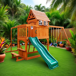 Trẻ em bé Toddler đồ chơi ngoài trời sân sau bằng Gỗ Ngoài Trời Swing Set - Product Image 6