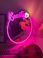 Miroir de maquillage décoratif en bois abstrait en forme de lapin, alimenté par USB, éclairage d'ambiance pour bars à domicile (2 pièces IP42)
