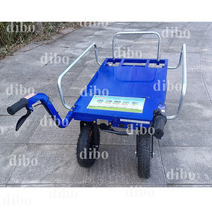 IJzeren bouwmateriaal transport elektrische <span class=keywords><strong>trolley</strong></span> drie/vier/twee-wiel opties hoge vermogen loodzuurbatterij 1000x350mm - Product Image 2