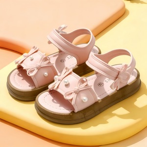 Sandalias <span class=keywords><strong>de</strong></span> Princesa con Perlas para Niñas Pequeñas, Estilo Coreano, Zapatos <span class=keywords><strong>de</strong></span> Playa <span class=keywords><strong>de</strong></span> Suela Suave para Niñas Medianas y Grandes, Novedad <span class=keywords><strong>de</strong></span> Verano, Combinan con Todo - Product Image 4