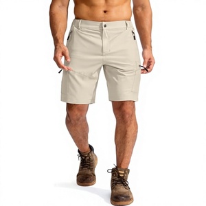 Shorts cargo pour hommes avec poches zippées, séchage rapide, légers, pour la randonnée en plein air, les voyages, les shorts utilitaires, vente en gros OEM - Product Image 2