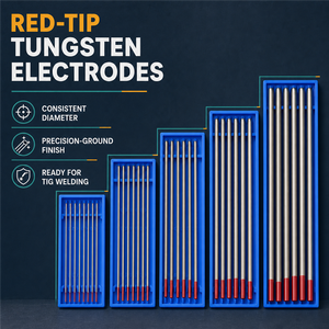 Electrodo de Tungsteno WT20 de Color Rojo para Soldadura TIG, 1.6mm 2.4mm 3.2mm, <span class=keywords><strong>Marca</strong></span> SSTS, Garantía de 3 Años - Product Image 4