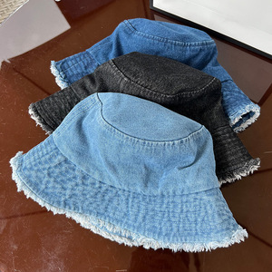 Sombrero de Pescador Estilo Coreano, de Mezclilla, con Ala Ancha, Protección Solar, Unisex, Primavera/Verano, de Algodón, Azul Cielo, Azul Oscuro, Azul Claro - Product Image 5