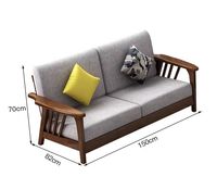 2026 Höhenverstellbares Günstiges Apartment-Sofa-Set aus Massivholz Optionale Größe und Farbe für Wohnzimmer und Apartment-Nutzung