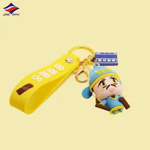 Longzhiyu Chinese Stijl Karakter Pvc Sleutelhanger Gepersonaliseerde Ontwerp Relatiegeschenken 3D Custom Sleutelhanger