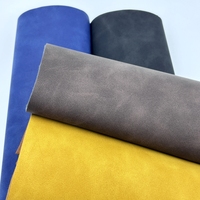 Hot Selling Custom Suede Designer Printed Faux Leather Roll Ecoleather Rexine Fabric PU for Decorative Bags Waterproof by Yard