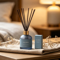 Ensemble diffuseur de parfum HUAMING 150 ml Freesia & Jasmin, flacon en verre de luxe avec boîte cadeau à ruban, vente en gros pour mariage et décoration intérieure