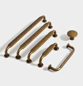 Poignée <span class=keywords><strong>de</strong></span> meuble en alliage <span class=keywords><strong>de</strong></span> zinc bronze style américain, finition vieillie, pour armoires <span class=keywords><strong>de</strong></span> cuisine - Grande Vente - Product Image 3