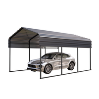 Abri de voiture en métal de 12*20 FT avec base améliorée Abri de voiture galvanisé pour garage robuste extérieur pour tracteurs de voiture de bateau de ramassage