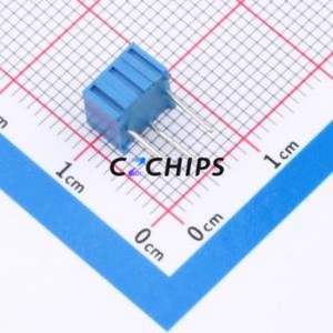 Résistance/potentiomètre réglable 3362P-503-LF, composant traversant (THT)-3P, 7x6,8 mm, résistance 50 kOhm, 10 %, 500 mW, 250 ppm/ ℃ - Product Image 2