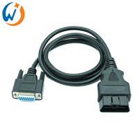 Cable Conector de Diagnóstico para Auto, 16 Pines OBDII a DB15 Hembra, Conector DB15 OBDII