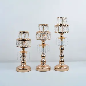 Tall Floating Candle Jars Suppliers Church Large Clear Empty Crystal Glass Candle Holder for Wedding Decoration