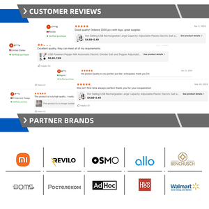 Moulin à épices électrique de qualité alimentaire, broyage principal, réglage de la grosseur, moulin à sel et à poivre électrique avec lumière LED - Product Image 6