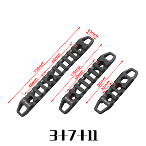 แถบยึดโลหะผสม 3 ช่อง 7 ช่อง 11 ช่อง อุปกรณ์เสริมสำหรับการล่าสัตว์และการยิงปืน สีดำ น้ำหนักเบา ทนทาน ใช้งานกลางแจ้ง - Product Image 2