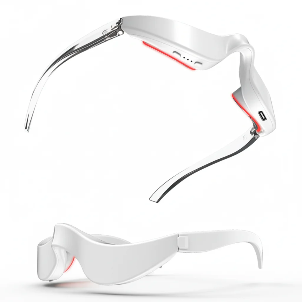 Electric Eye Massager Glasses EMS Technology Under Eye Massager Rechargeable Eye Mask Removing Dark Circles Smoothing Wrinkled