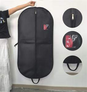 Venta al por mayor de lujo <span class=keywords><strong>traje</strong></span> de la cubierta bolsa de ropa de ventana transparente impermeable personalizado impreso con logotipo transpirable reutilizable plegable de viaje - Product Image 2