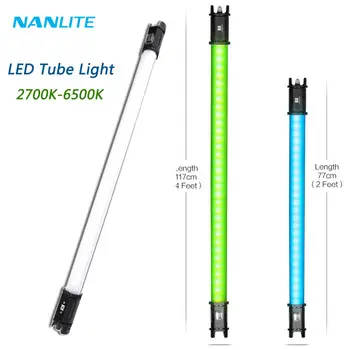 Nanlite pavotube luz de led rgb colorida, luz de led portátil 117 k-2700k para fotos, vídeo, fotografia, 15c 77cm/30c 6500 cm