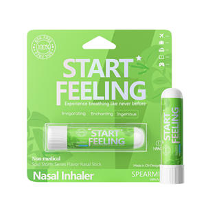 Inhalador Nasal Herbal de Menta Premium 4 en 1, Ingredientes Naturales y Aceites Esenciales, Previene la Somnolencia, Alivia la Congestión Nasal - Product Image 1