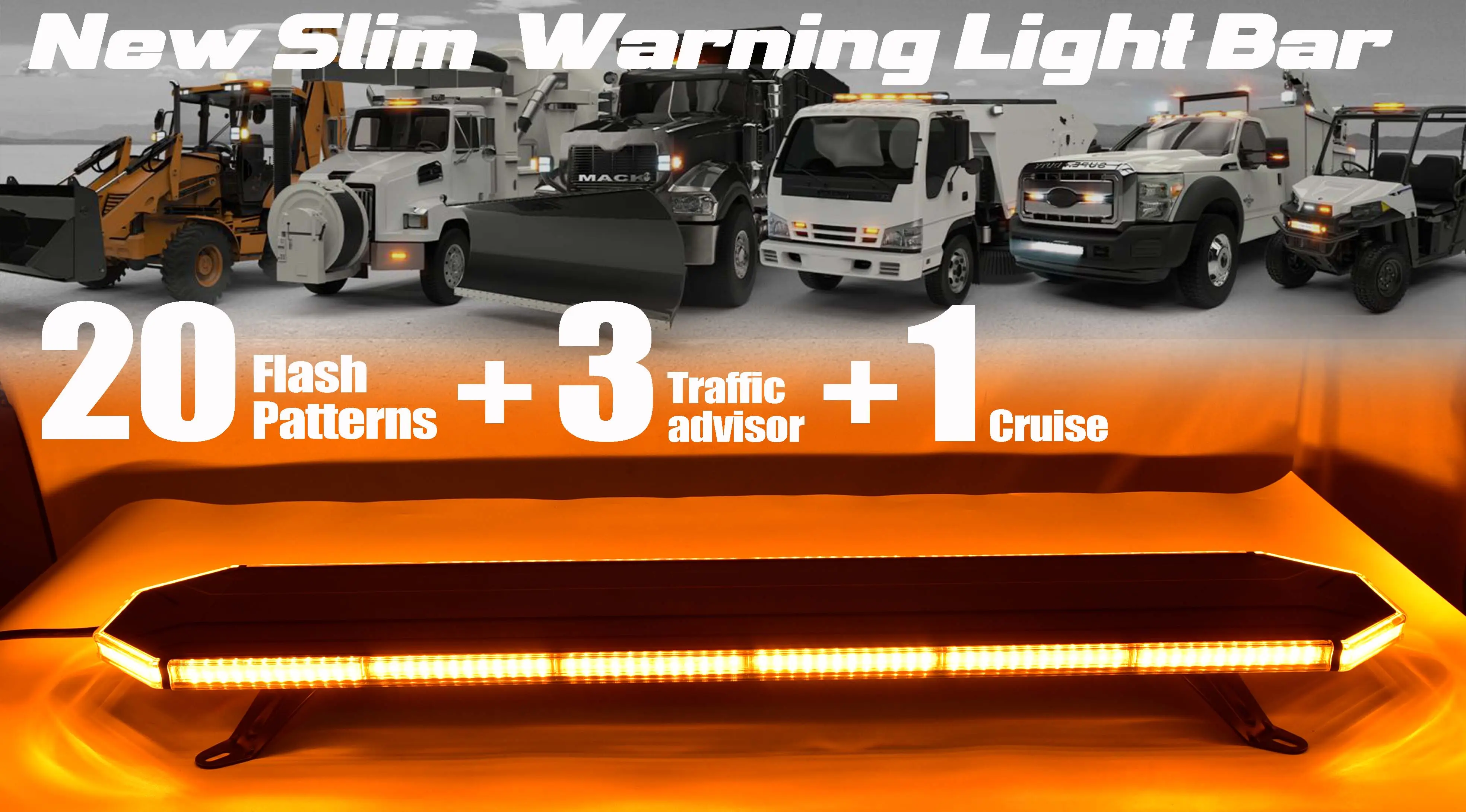 Aluminum Cover LED Warning light bar Slim Emergency Light Bar For Ambulance Patrol Strobe Lights