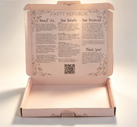 Boîte d'expédition rose personnalisée pour kit de fête de bachelorette, emballage cadeau avec motif floral
