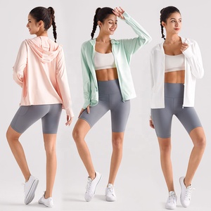 Nuova estate di seta di ghiaccio crema solare da <span class=keywords><strong>donna</strong></span> leggero sensazione di asciugatura rapida traspirante protezione UV UPF50 + outdoor giacca con cappuccio - Product Image 1