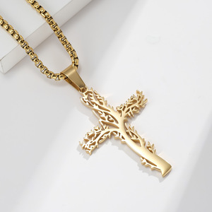 Collana con Ciondolo Albero della Vita in Acciaio Inossidabile per Uomo e Donna, Gioiello in Titanio Antiossidante Argento per Regalo - Product Image 5