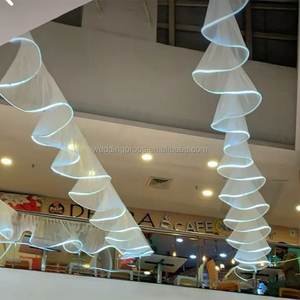 <span class=keywords><strong>Kit</strong></span> de drapage de <span class=keywords><strong>plafond</strong></span> en forme de S avec lumières LED pour <span class=keywords><strong>mariage</strong></span>, draperies blanches pour <span class=keywords><strong>plafond</strong></span> - Product Image 4