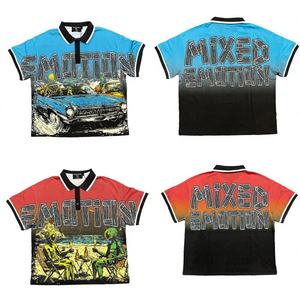 Camiseta de Gran Tamaño para Hombre, Estilo Vintage, con Logotipo Personalizado Disponible, Unisex, OEM, ODM, de Secado Rápido, Transpirable, Estilo Urbano, 100% Poliéster y Algodón - Product Image 3