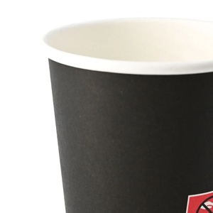 Gobelets en papier mini espresso à paroi simple, bio-revêtement, noirs, Ø 62 mm, 4 oz, 100 ml, manipulation facile et installation rapide - Product Image 5