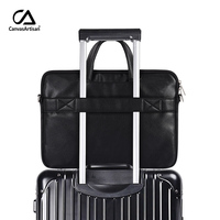 Canvasartisan En stock Porte-documents pour ordinateur portable mince et étanche Housse pour ordinateur portable en cuir PU pour Macbook Pro 2021 Chromebook