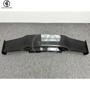 STO Vortstein Style Glossy Twill Weave Dry Carbon Fiber Add-on Single Deck <b>Rear</b> <b>Spoiler</b> Lambo Huracan LP580 LP610 EVO Car - Product Image 2