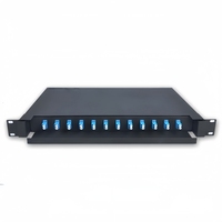 Boîtier de terminaison à fibre optique coulissant haute densité 1U 19 pouces pour montage en rack, 24 cœurs LC/UPC avec plateau de raccordement pour FTTH ODF