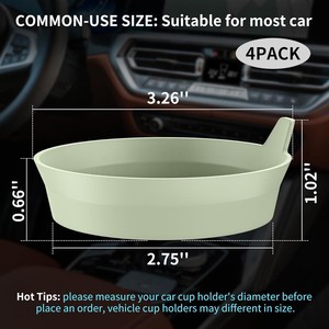 Tapis <span class=keywords><strong>de</strong></span> porte-gobelet en silicone pour voiture, forme coupelle profonde, amélioré - Antidérapant, anti-déversement, lavable, pour emplacement <span class=keywords><strong>de</strong></span> gobelet <span class=keywords><strong>de</strong></span> voiture, pour boissons et clés - Product Image 4